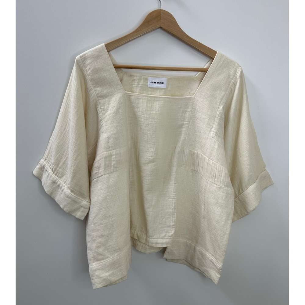 Atelier Delphine Block Top in Crinkle Gauze 100% Cotton USA MADE Kinari Medium - Picture 15 of 16